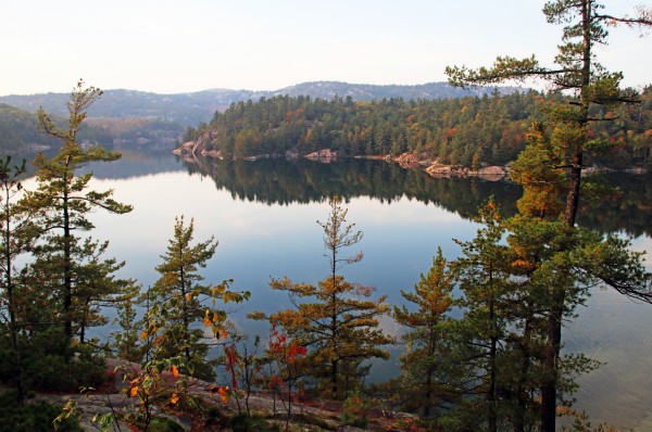 Overlooking George Lake by Deb Oppermann